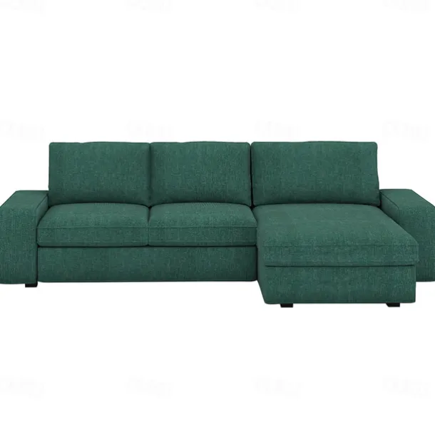 3 Seater 4 Seater Sofa Cover L Shaped with Armrests Solid Color Quilted Polyester Slipcovers KIVcover LITB PRIME cover