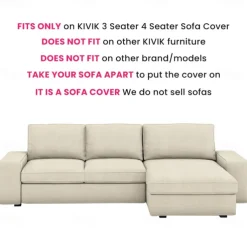 3 Seater 4 Seater Sofa Cover L Shaped with Armrests Solid Color Quilted Polyester Slipcovers KIVcover LITB PRIME cover
