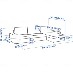 3 Seater 4 Seater Sofa Cover L Shaped with Armrests Solid Color Quilted Polyester Slipcovers KIVcover LITB PRIME cover