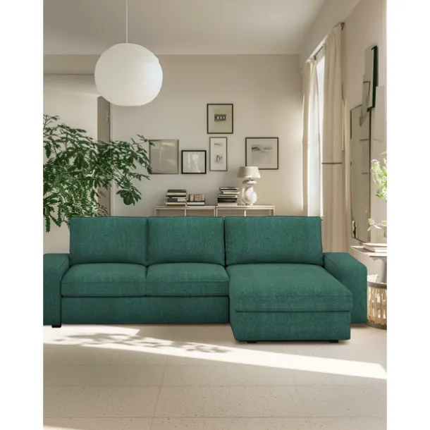 3 Seater 4 Seater Sofa Cover L Shaped with Armrests Solid Color Quilted Polyester Slipcovers KIVcover LITB PRIME cover