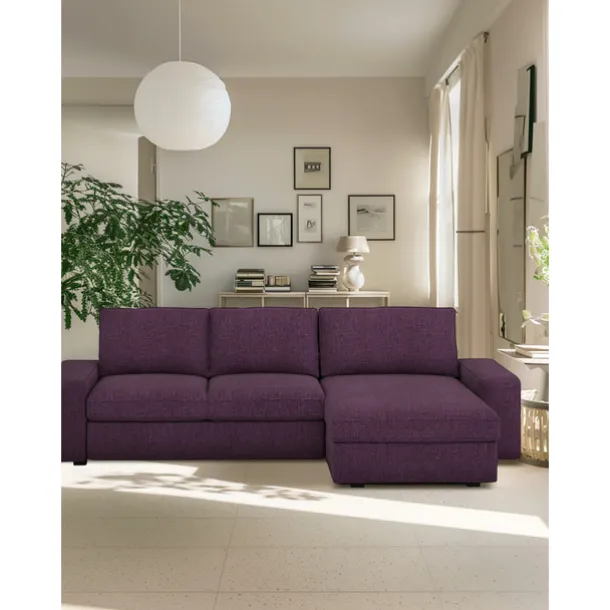 3 Seater 4 Seater Sofa Cover L Shaped with Armrests Solid Color Quilted Polyester Slipcovers KIVcover LITB PRIME cover