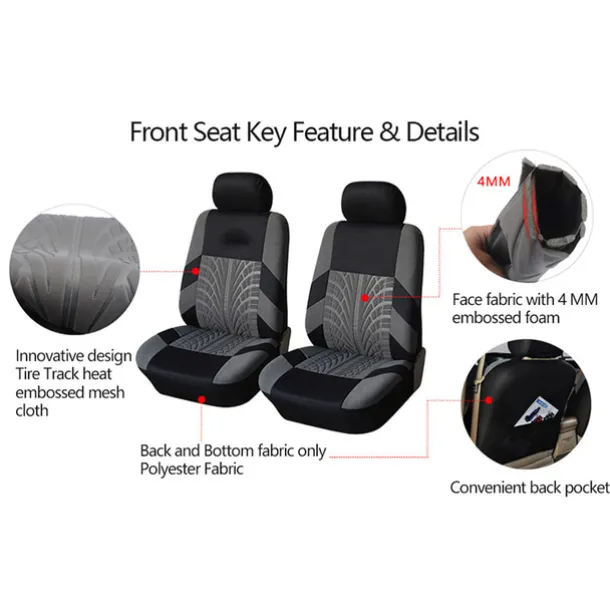 5 Seats Car Seat Cover Full Set Fully Surrounded Car Seat Cover Car Interior Washable Breathable Comfortable Butterfly Pattern Embroidery Car Seat Cover