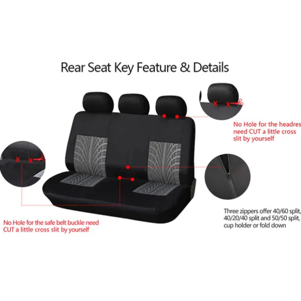 5 Seats Car Seat Cover Full Set Fully Surrounded Car Seat Cover Car Interior Washable Breathable Comfortable Butterfly Pattern Embroidery Car Seat Cover