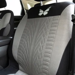 5 Seats Car Seat Cover Full Set Fully Surrounded Car Seat Cover Car Interior Washable Breathable Comfortable Butterfly Pattern Embroidery Car Seat Cover