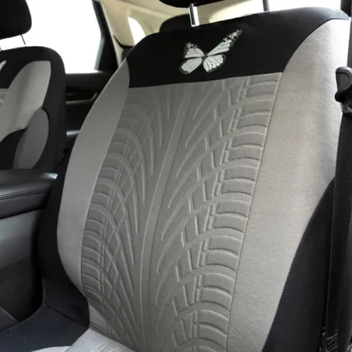 5 Seats Car Seat Cover Full Set Fully Surrounded Car Seat Cover Car Interior Washable Breathable Comfortable Butterfly Pattern Embroidery Car Seat Cover