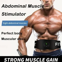 1 Set Abdominal Muscle Stimulator Muscle Toner Portable Electric EMS Muscle Trainer Intelligent Wireless Fitness Device For Men And Women Abdominal Home Office Exercise Abdominal Muscle Exerciser