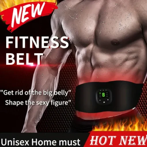 1 Set Abdominal Muscle Stimulator Muscle Toner Portable Electric EMS Muscle Trainer Intelligent Wireless Fitness Device For Men And Women Abdominal Home Office Exercise Abdominal Muscle Exerciser