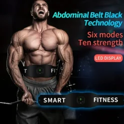 1 Set Abdominal Muscle Stimulator Muscle Toner Portable Electric EMS Muscle Trainer Intelligent Wireless Fitness Device For Men And Women Abdominal Home Office Exercise Abdominal Muscle Exerciser