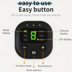 1 Set Abdominal Muscle Stimulator Muscle Toner Portable Electric EMS Muscle Trainer Intelligent Wireless Fitness Device For Men And Women Abdominal Home Office Exercise Abdominal Muscle Exerciser