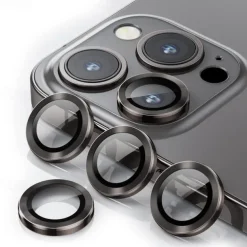 1 Set Camera Lens Protector For Apple iPhone 16 iPhone 15 Pro Max Plus iPhone 14 Pro Max iPhone 13 iPhone 12 Aluminum alloy Anti-Fingerprint Diamond Glitter Shine Scratch Proof