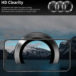 1 Set Camera Lens Protector For Apple iPhone 16 15 14 Pro Max Plus iPhone 16 iPhone 15 Pro Max Plus Tempered Glass 9H Hardness Anti Bubbles Anti-Fingerprint High Definition Explosion Proof