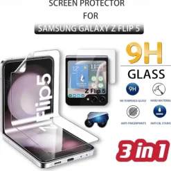 1 Set Screen Protector Back Screen Protector For Samsung Galaxy Z Flip 7 Z Flip 6 Z Flip 5 Tempered Glass TPU Hydrogel TPU 9H Hardness Anti Bubbles Anti-Fingerprint High Definition Ultra Thin