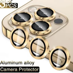 3 Sets 2 Sets Camera Lens Protector For Apple iPhone 16 iPhone 15 14 Pro Max Titanium Alloy 9H Hardness High Definition Explosion Proof Scratch Proof