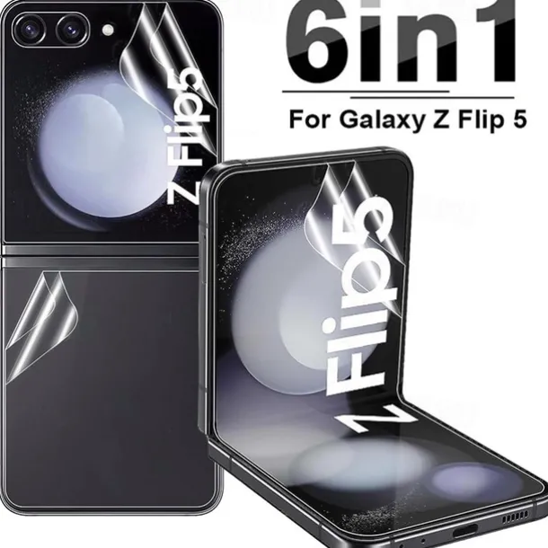 2 Sets Screen Protector + Camera Lens Protector Back Screen Protector For Samsung Galaxy Z Flip 7 Z Flip 6 Z Flip 5 TPU Hydrogel Anti Bubbles Anti-Fingerprint High Definition Ultra Thin Scratch Proof