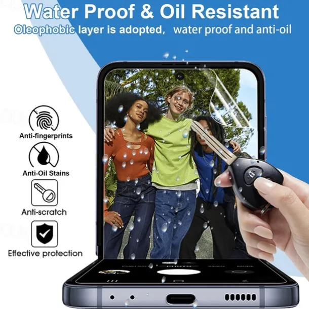 2 Sets Screen Protector + Camera Lens Protector Back Screen Protector For Samsung Galaxy Z Flip 7 Z Flip 6 Z Flip 5 TPU Hydrogel Anti Bubbles Anti-Fingerprint High Definition Ultra Thin Scratch Proof
