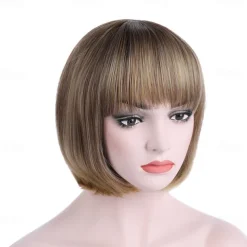 10 Short Straight Hair Flapper Cosplay Costume Bob Wig Halloween Wig St.Patrick's Day Wigs