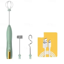 3 Speed Adujustable Mini Electric Milk Foamer Blender Rechargeable Coffee Whisk Mixer Handheld Egg Beater Kitchen Whisk Tool