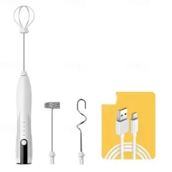 3 Speed Adujustable Mini Electric Milk Foamer Blender Rechargeable Coffee Whisk Mixer Handheld Egg Beater Kitchen Whisk Tool