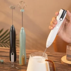 3 Speed Adujustable Mini Electric Milk Foamer Blender Rechargeable Coffee Whisk Mixer Handheld Egg Beater Kitchen Whisk Tool