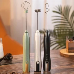 3 Speed Adujustable Mini Electric Milk Foamer Blender Rechargeable Coffee Whisk Mixer Handheld Egg Beater Kitchen Whisk Tool