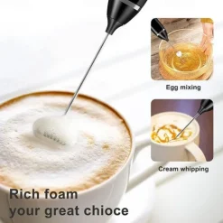 3 Speed Adujustable Mini Electric Milk Foamer Blender Rechargeable Coffee Whisk Mixer Handheld Egg Beater Kitchen Whisk Tool