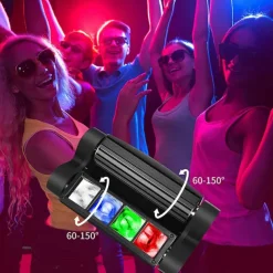 7 Stars Moving Head DJ Light –Party Lights Indoor 8 Beams Spider LED RGBW 4-in-1 Spotlight DMX/Sound/Auto Modes, Perfect for Weddings, Karaoke, & Disco Light Shows