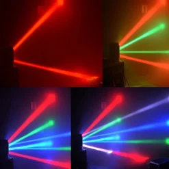 7 Stars Moving Head DJ Light –Party Lights Indoor 8 Beams Spider LED RGBW 4-in-1 Spotlight DMX/Sound/Auto Modes, Perfect for Weddings, Karaoke, & Disco Light Shows