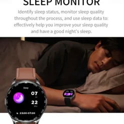 696 T97 Smart Watch 1.39 inch Smart Band Fitness Bracelet Bluetooth Pedometer Call Reminder Sleep Tracker Compatible with Android iOS Men Hands-Free Calls Message Reminder Watches with Earbuds IP 67