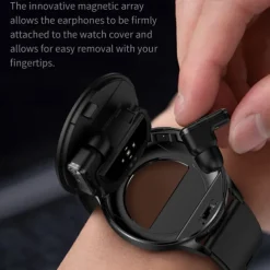 696 T97 Smart Watch 1.39 inch Smart Band Fitness Bracelet Bluetooth Pedometer Call Reminder Sleep Tracker Compatible with Android iOS Men Hands-Free Calls Message Reminder Watches with Earbuds IP 67