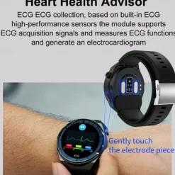 696 TK62 Smart Watch 1.42 inch Smartwatch Fitness Running Watch Bluetooth ECG+PPG Pedometer Call Reminder Compatible with Android iOS Women Men Hands-Free Calls Message Reminder IP 67 47mm Watch Case