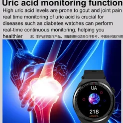 696 TK62 Smart Watch 1.42 inch Smartwatch Fitness Running Watch Bluetooth ECG+PPG Pedometer Call Reminder Compatible with Android iOS Women Men Hands-Free Calls Message Reminder IP 67 47mm Watch Case