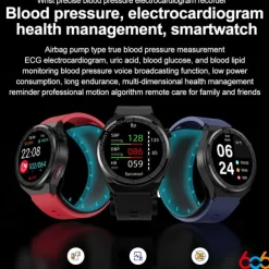 696 TK62 Smart Watch 1.42 inch Smartwatch Fitness Running Watch Bluetooth ECG+PPG Pedometer Call Reminder Compatible with Android iOS Women Men Hands-Free Calls Message Reminder IP 67 47mm Watch Case