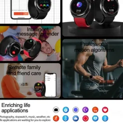 696 TK62 Smart Watch 1.42 inch Smartwatch Fitness Running Watch Bluetooth ECG+PPG Pedometer Call Reminder Compatible with Android iOS Women Men Hands-Free Calls Message Reminder IP 67 47mm Watch Case