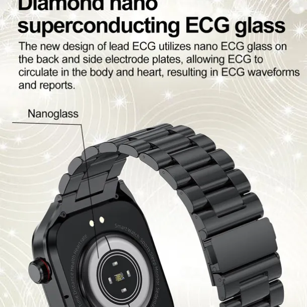 696 TK16 Smart Watch 2.4 inch Smartwatch Fitness Running Watch Bluetooth Pedometer Call Reminder Sleep Tracker Compatible with Android iOS Men Hands-Free Calls Message Reminder IP 67 52mm Watch Case