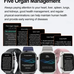 696 TK16 Smart Watch 2.4 inch Smartwatch Fitness Running Watch Bluetooth Pedometer Call Reminder Sleep Tracker Compatible with Android iOS Men Hands-Free Calls Message Reminder IP 67 52mm Watch Case