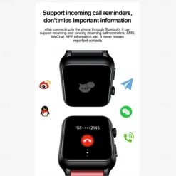 696 TK63 Smart Watch 1.91 inch Smartwatch Fitness Running Watch Bluetooth ECG+PPG Temperature Monitoring Pedometer Compatible with Android iOS Men Hands-Free Calls Message Reminder Custom Watch Face