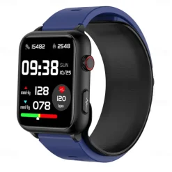 696 TK63 Smart Watch 1.91 inch Smartwatch Fitness Running Watch Bluetooth ECG+PPG Temperature Monitoring Pedometer Compatible with Android iOS Men Hands-Free Calls Message Reminder Custom Watch Face