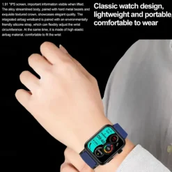 696 TK63 Smart Watch 1.91 inch Smartwatch Fitness Running Watch Bluetooth ECG+PPG Temperature Monitoring Pedometer Compatible with Android iOS Men Hands-Free Calls Message Reminder Custom Watch Face