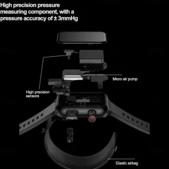 696 TK63 Smart Watch 1.91 inch Smartwatch Fitness Running Watch Bluetooth ECG+PPG Temperature Monitoring Pedometer Compatible with Android iOS Men Hands-Free Calls Message Reminder Custom Watch Face