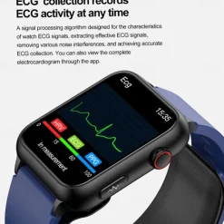 696 TK63 Smart Watch 1.91 inch Smartwatch Fitness Running Watch Bluetooth ECG+PPG Temperature Monitoring Pedometer Compatible with Android iOS Men Hands-Free Calls Message Reminder Custom Watch Face