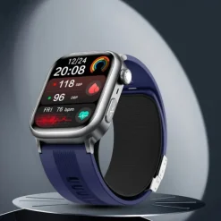 696 TK66 Smart Watch 2.06 inch Smartwatch Fitness Running Watch Bluetooth ECG+PPG Pedometer Call Reminder Compatible with Android iOS Men Hands-Free Calls Message Reminder IP 67 49mm Watch Case