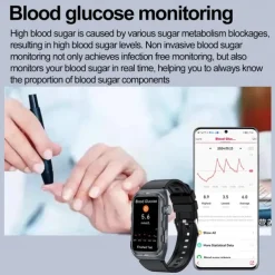 696 TK79 Smart Watch 1.47 inch Smart Band Fitness Bracelet Bluetooth ECG+PPG Temperature Monitoring Pedometer Compatible with Android iOS Women Men Message Reminder IPX-0 27mm Watch Case