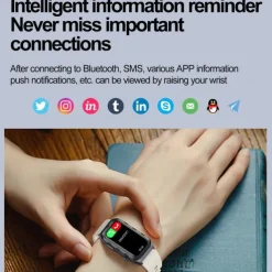 696 TK79 Smart Watch 1.47 inch Smart Band Fitness Bracelet Bluetooth ECG+PPG Temperature Monitoring Pedometer Compatible with Android iOS Women Men Message Reminder IPX-0 27mm Watch Case