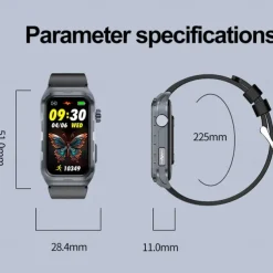 696 TK79 Smart Watch 1.47 inch Smart Band Fitness Bracelet Bluetooth ECG+PPG Temperature Monitoring Pedometer Compatible with Android iOS Women Men Message Reminder IPX-0 27mm Watch Case