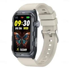 696 TK79 Smart Watch 1.47 inch Smart Band Fitness Bracelet Bluetooth ECG+PPG Temperature Monitoring Pedometer Compatible with Android iOS Women Men Message Reminder IPX-0 27mm Watch Case