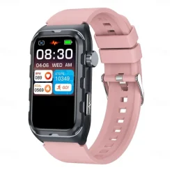 696 TK79 Smart Watch 1.47 inch Smart Band Fitness Bracelet Bluetooth ECG+PPG Temperature Monitoring Pedometer Compatible with Android iOS Women Men Message Reminder IPX-0 27mm Watch Case