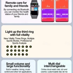 696 TK79 Smart Watch 1.47 inch Smart Band Fitness Bracelet Bluetooth ECG+PPG Temperature Monitoring Pedometer Compatible with Android iOS Women Men Message Reminder IPX-0 27mm Watch Case