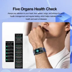 696 TK79 Smart Watch 1.47 inch Smart Band Fitness Bracelet Bluetooth ECG+PPG Temperature Monitoring Pedometer Compatible with Android iOS Women Men Message Reminder IPX-0 27mm Watch Case