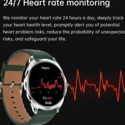 696 TN88 Smart Watch 1.43 inch Smart Band Fitness Bracelet Bluetooth Pedometer Call Reminder Sleep Tracker Compatible with Android iOS Women Men Hands-Free Calls Message Reminder IP 67 43mm Watch Case