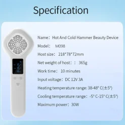 -5 To 48 Degree Large Ice Hammer Face Massager Face Lifting Beauty Instrument 6 Colors Photon Light Therapy for Skin Rejuvenation